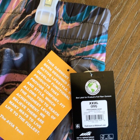 Avia Women's Plus Size Marbled Running Short With Built-in Bike Liner XXXL-22 - Picture 8 of 11